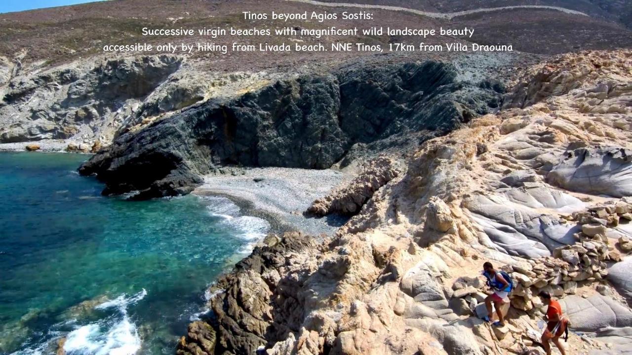 Amazing View Villa Draouna, Agios Sostis, Tinos Агиос-Состис Экстерьер фото