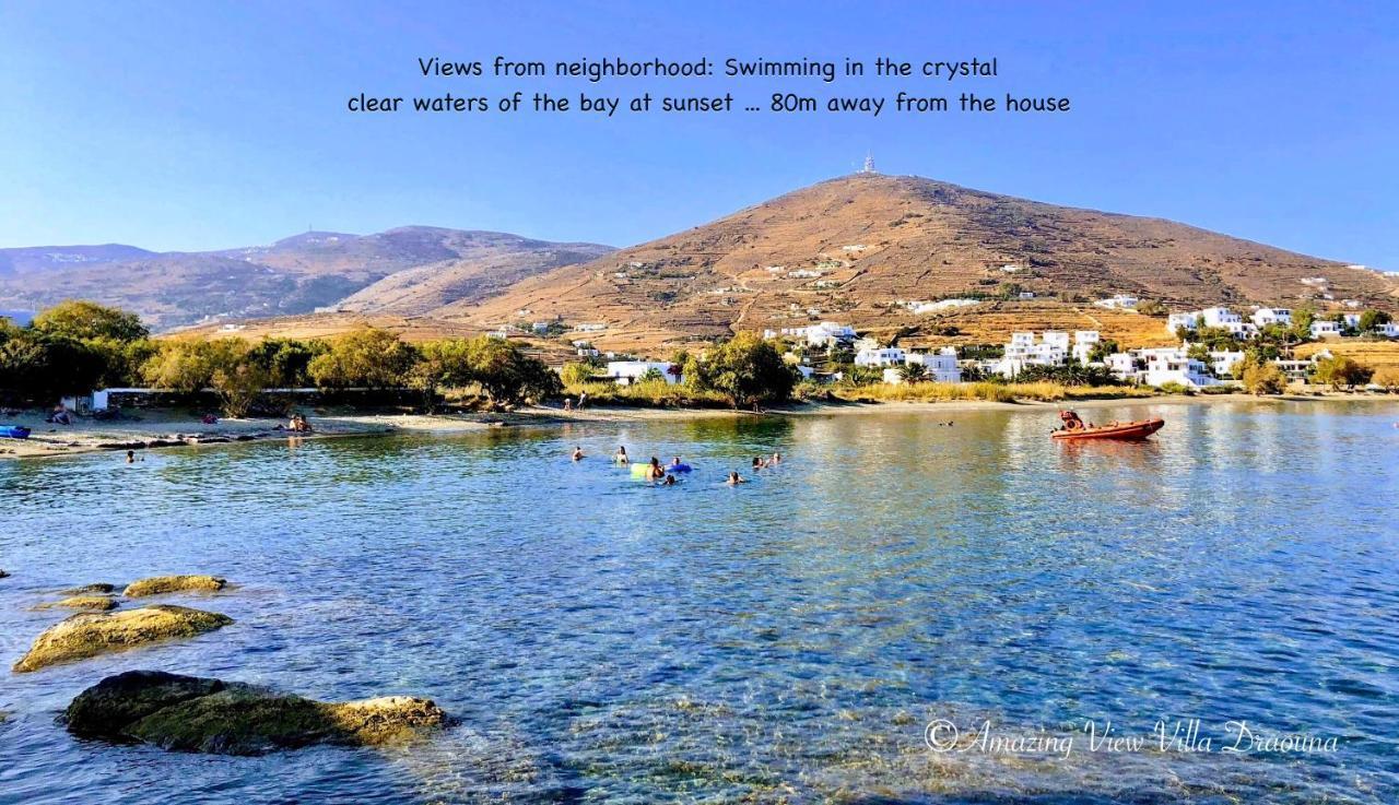 Amazing View Villa Draouna, Agios Sostis, Tinos Агиос-Состис Экстерьер фото