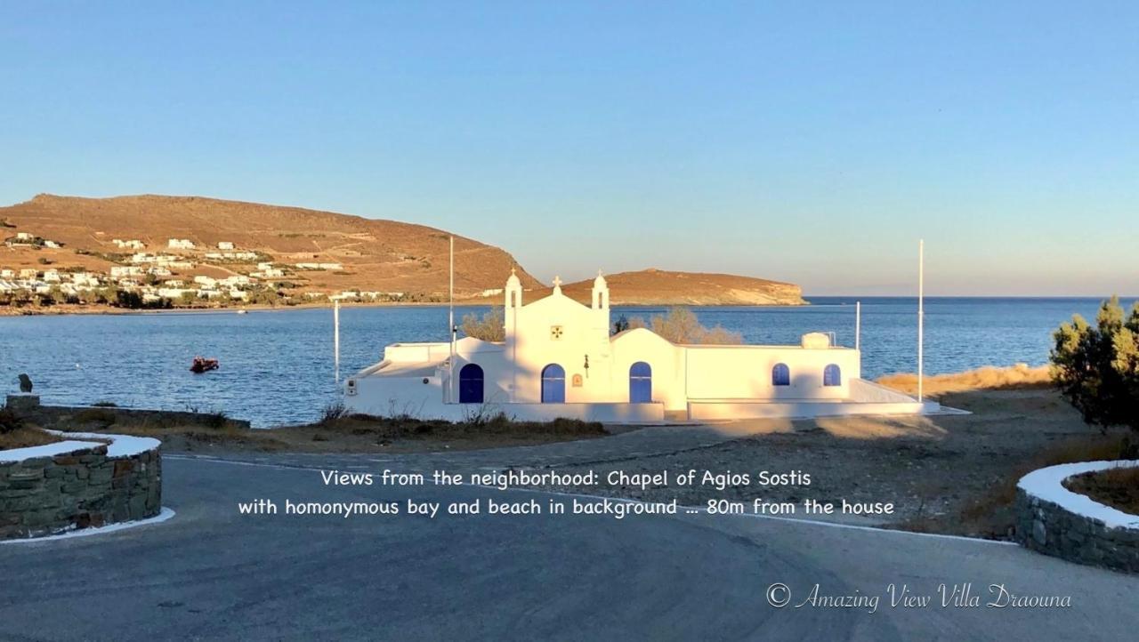 Amazing View Villa Draouna, Agios Sostis, Tinos Агиос-Состис Экстерьер фото