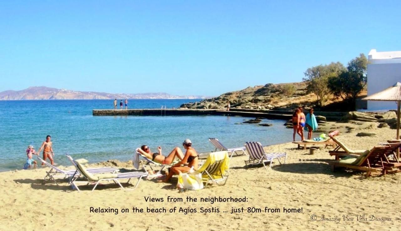 Amazing View Villa Draouna, Agios Sostis, Tinos Агиос-Состис Экстерьер фото