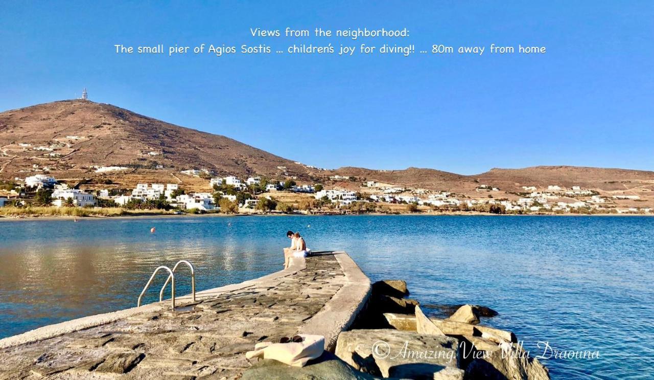 Amazing View Villa Draouna, Agios Sostis, Tinos Агиос-Состис Экстерьер фото